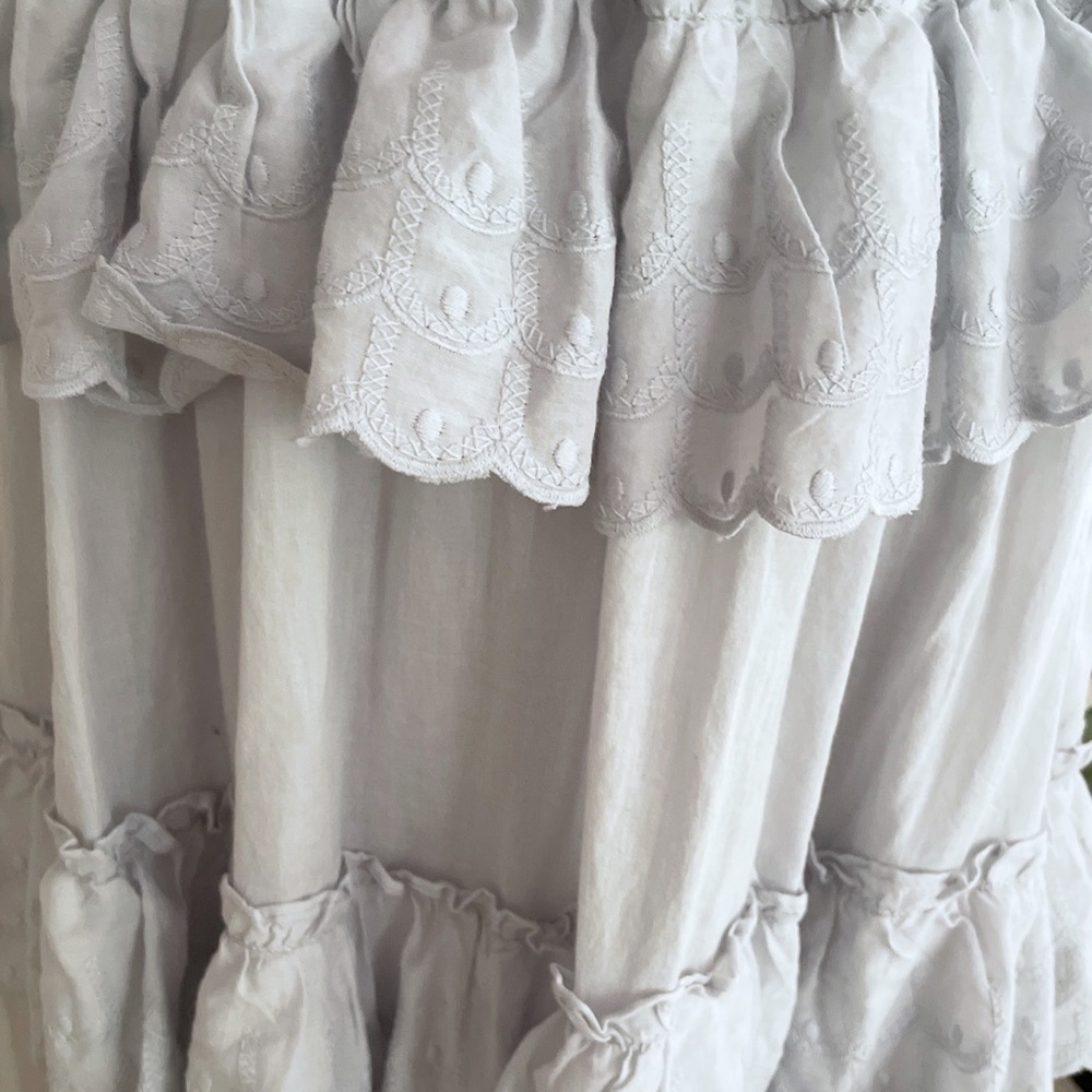 NWT Urban Outfitters UO Annabelle Eyelet Floral Tiered Ruffle Maxi Dress XS​​​​​ - Picture 5 of 12